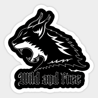 wild and free lynx Sticker